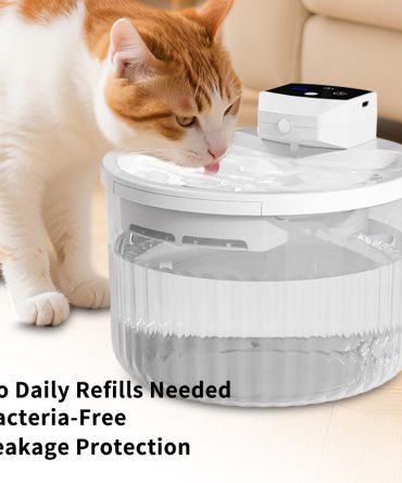 Pet Water Fountain,  Large Capacity Automatic Cat Water Dispenser with No Daily Refills Needed, Ultra-Quiet Pump Sleep-Friendly