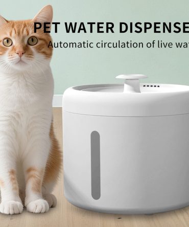 2500ML USB Round Pet Water Fountain, Automatic Cat Water Dispenser with Circulating Pump, Detachable for Easy Cleaning, Ultra-Quiet for Cats & Dogs