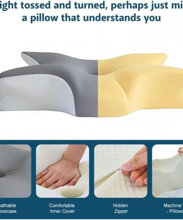 Cervical Memory Foam Pillow – Ergonomic Neck Support for Side, Back & Stomach Sleepers | Odorless Beauty Sleep Pillow for Deep Rest
