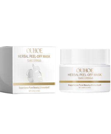 OUHOE Herbal Peel-Off Mask, Pore-Shrinking Deep Gentle Cleansing Blackhead Removal Peel Mask