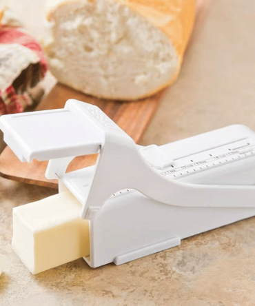 Adjustable Butter Slicer Cutter with Measurement Scale, One-Press Butter Cube Cutter for Even Slices, Multipurpose Butter Dispenser for Baking, Toast, Cooking, Cheese & Cold Butter Cutting, Easy to Cl