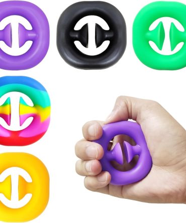 5 Pack Stress Relief Fidget Snapper Toy, Suction Cup Fidget Toy snap Toy Gift for Christmas,Party Popper Noise Maker Finger Sensory Toys Gift for Kids Adults ADHD.