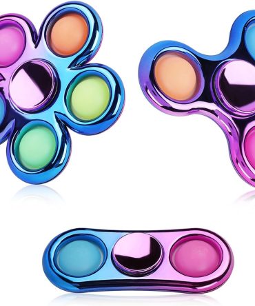3 Pack Pop Fidget Spinner, Fidget Spinners Fidget Toys for Kids, Sensory Toys for Kids with Autism for Party Favors Classroom Carnival Prize