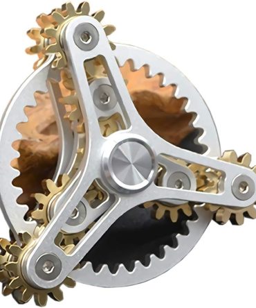 Pure Brass Fidget Spinner Gears Linkage Fidget Toy Metal DIY Hand Spinner Spins Long Time EDC Focus Meditation Break Bad Habits ADHD with Multiple Premium Bearings