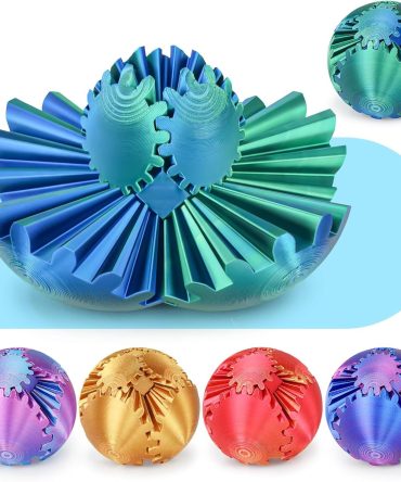 Gear Ball 3D Printed Cube Fidget Toy,Gear Sphere Fidget Toys,Sensory Toys for Stress and Anxiety Relief, Desk Toy Fidget Spinners,Stocking Stuffers for Adults & Kids Gift
