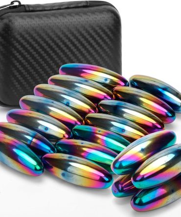 Rattle Snakes Magnetic Eggs, Fidget Toy Hematite Magnet for Adults, Fridge Magnets Oval Rocks for Refrigerator, Small Gadget,Desk Toy for Ferrite Putty(20PCS)
