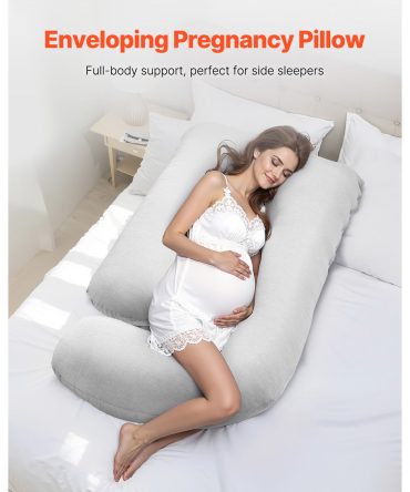 Pregnancy Pillow, G-Shaped Maternity Pillow for Sleeping, Full-Body Support Pillow with Removable & Washable Cover, Soft and Breathable Pregnancy Body Pillows for Back, Belly, Hips, Legs Relief
