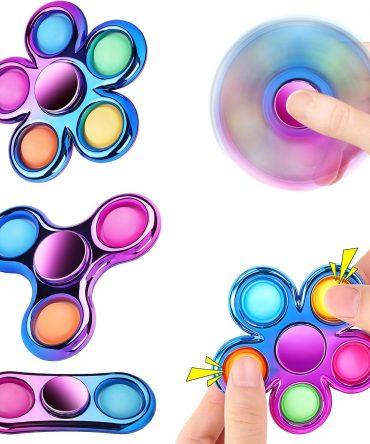Pop Fidget Spinner, Fidget Spinners Bulk for Kids & Adults – Party Toy Favors & Goodie Bag Stuffer for Autism ADHD, Treasure Box Toys for Classroom Stocking Stuffers