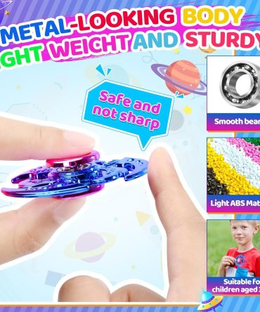 12 Pack Fidget Spinner, Fidget Spinners Bulk Sensory Fidget Toys for Kids and Adults, Stress Relief Toy and Anxiety Reducer, Goodie Bag Fillers Classroom Prizes