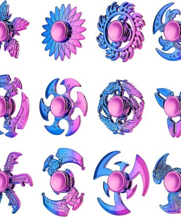 12 Pack Fidget Spinner, Fidget Spinners Bulk Sensory Fidget Toys for Kids and Adults, Stress Relief Toy and Anxiety Reducer, Goodie Bag Fillers Classroom Prizes