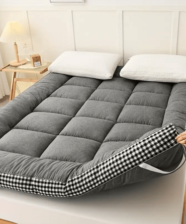 Mattress with checkered three-dimensional edges, 4 colors, Queen size
