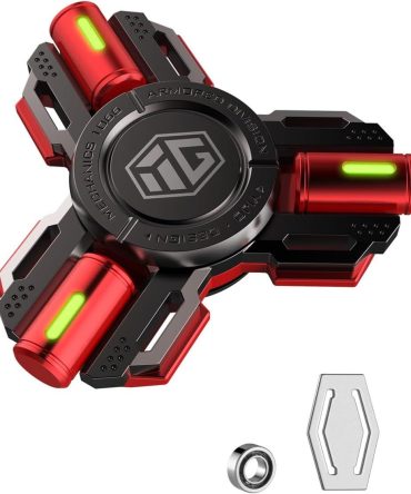 Fidget Spinners, Fidget Spinner Gifts for Adults and Teens, Stress Anxiety ADHD Relief Figets Toy, Metal Finger Hand Spinner Toys with Luminous Light, Spinner Absorb Solar Light Then Release in Dark