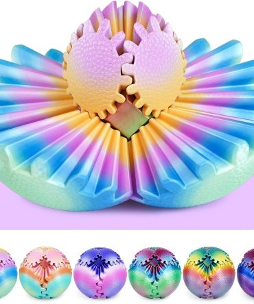 Gear Ball Fidget Toys for Kids Adults 3D Printed Stress Relief Gearsphere for Anxiety Office Desk Christmas Stoking Stuffers Easter Basket Fillers Birthday Gifts