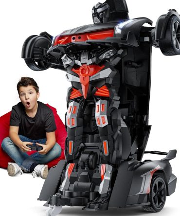 Transform Robot RC Car, 1:14 Scale, 2-in-1 Robot Toy Car with Sound & Light Effects, Gesture Sensing, Automatic Deformation, Ideal Gift for Boys and Girls