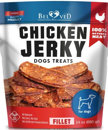 Chicken Jerky Dog Treats 1.5 Lb Human Grade Pet Snacks Grain Free Organic Meat All Natural High Protein Dried Strips Best Chews for Training Small & Large Dogs