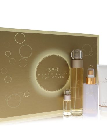 Perry Ellis 360 by Perry Ellis Gift Set - 3.4 oz Eau De Toilette Spray + 4 oz Body Mist + 3 oz Shower Gel + .25 Mini EDT Spray