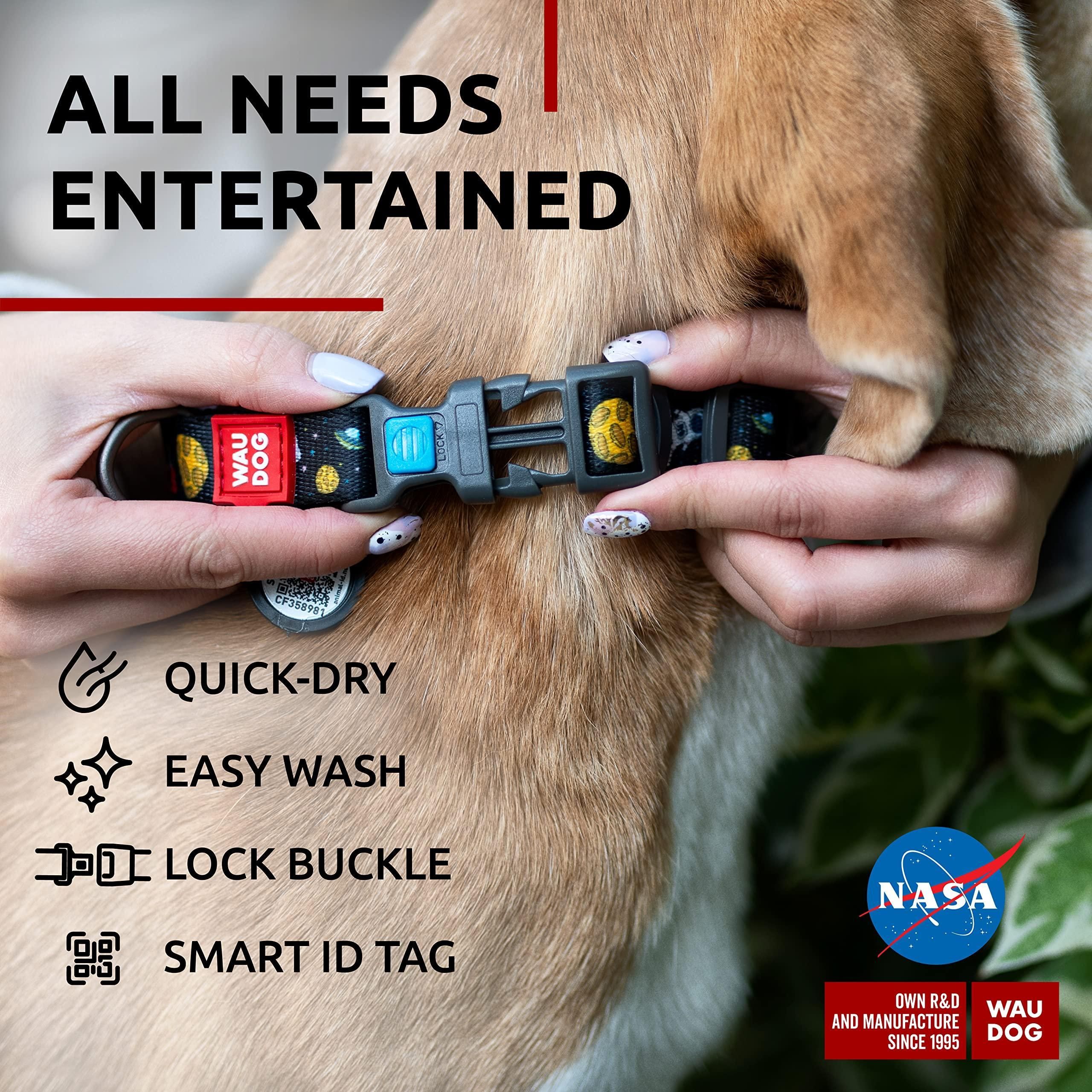 Nylon Dog Collar Adjustable 12-19 inch Neck x 1 inch Wide Dog Collar for Large Small Medium Dogs for Boy Girl Dog Collars with Durable Plastic Buckle - Image 5