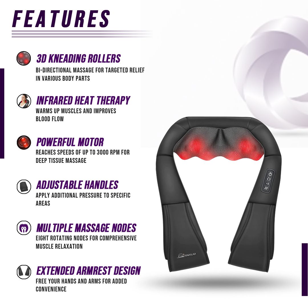 Neck and Shoulder Massager with Heat - Image 3
