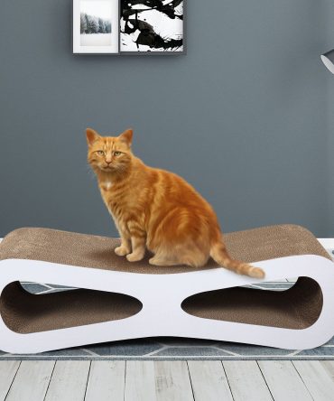 Cat-eyed Cat Scratcher and Lounge, Protect Furniture, Functional, Original Wood Color