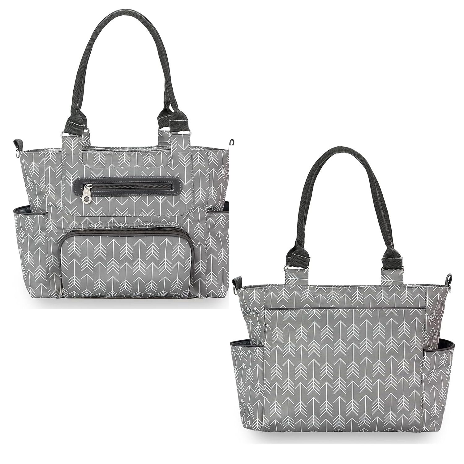 8Pcs Baby Nappy Diaper Bags Set for Mom Dad Mummy Handbags Multifunctional Diaper Changing Bags with Bottle Bag Mesh Bag Purse Diaper Pad 2 Burp Cloths 2 Hook Straps - Image 14
