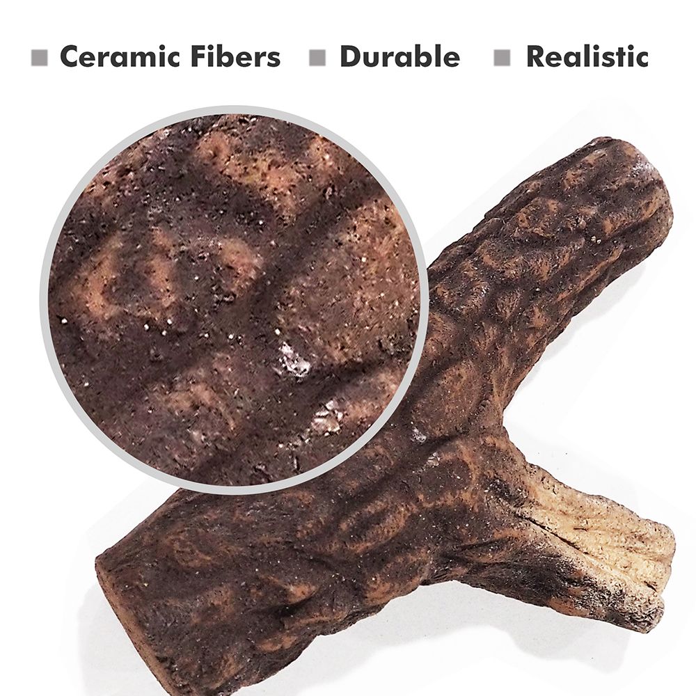 9 Pcs Fake Gas Fireplace Logs ; Ceramic Wood Fire Pit Logs Sets for Indoor or Outdoor Fireplace - Image 6