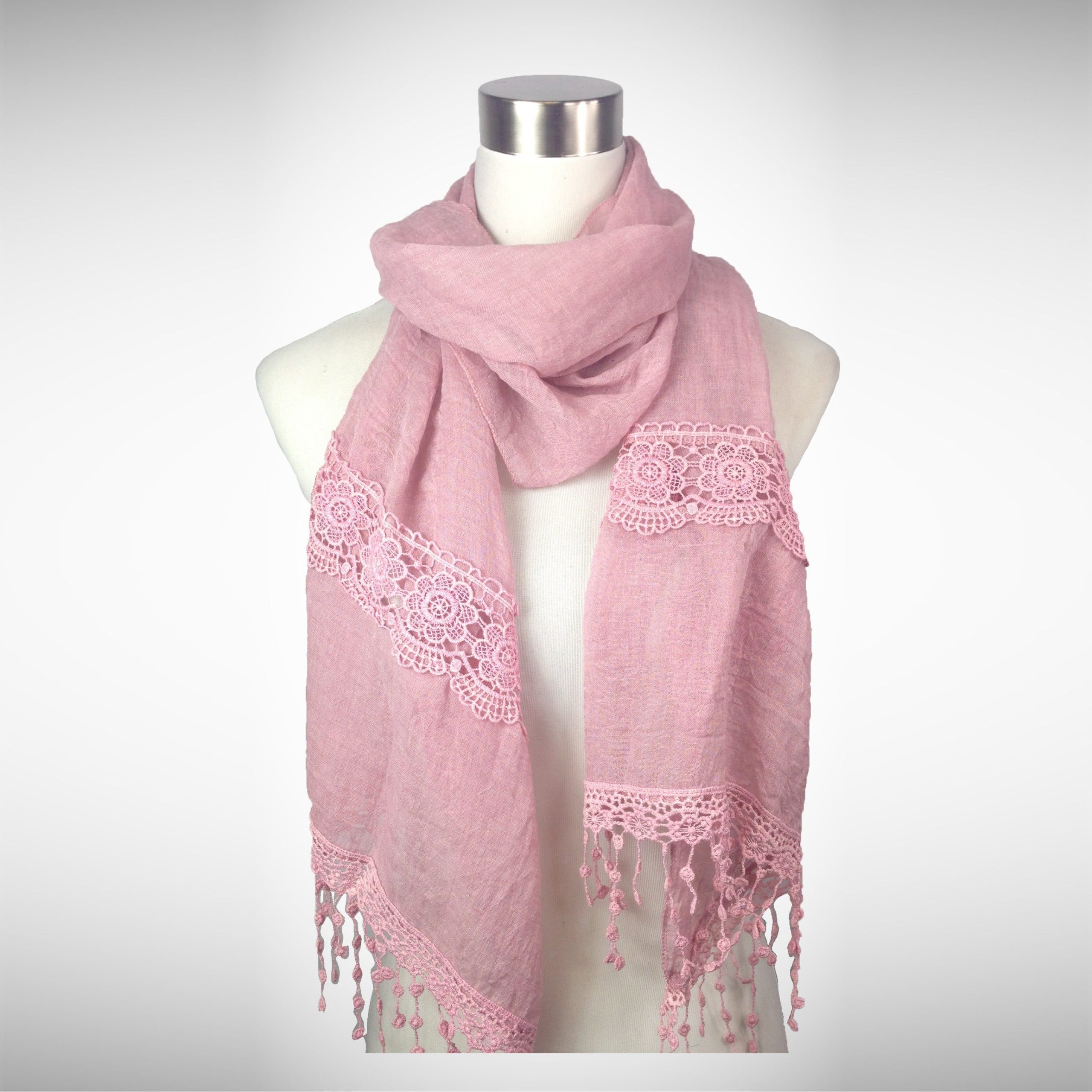 Versatile Vintage Embroidered Scarf Experience Sweet Simplicity - Image 8
