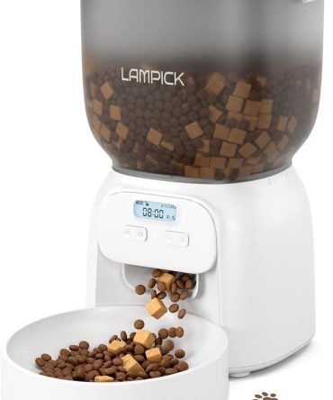 Automatic Cat Feeder, 4L Detachable Cat Food Dispenser for Dry Food Up to 15 Portions(8g/Portion) 6 Meals Per Day, Dual Power Supply Timed Cat Feeders(banned by Amazon)