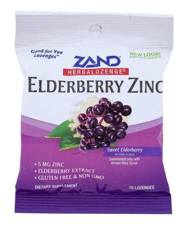 Zand Elderberry Zinc Herbal Lozenge - Case Of 12 - 15 Count