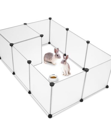 Pet Playpen, Portable Large Plastic Yard Fence Small Animals, Puppy Kennel Crate Fence Tent