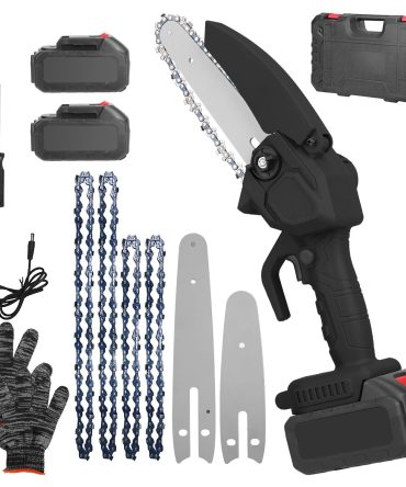 Electric Mini Chainsaw Portable Handheld Cordless Small Chain Saw Battery Powered