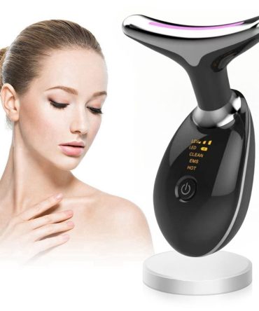 Face and Neck Massager 3 Colors EMS Beauty Device Lifting Tighten Facial Massagers Wrinkle Remover Reduce Double Chin Devices for Woman