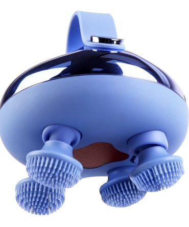 Electric Scalp Massager Rechargeable Head Mssager IPX7 Waterproof Dog Cat Massager with Red Light 3 Modes 3 Types of Massage Claws for Men Women Elders