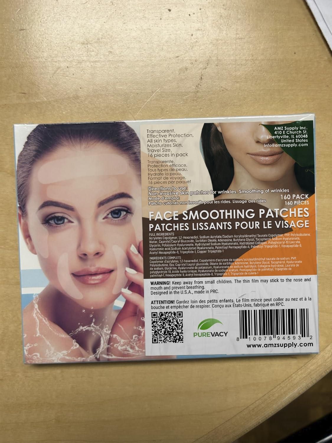 Facial Patches for Wrinkles Pack of 160 Face Strips of Various Shapes Reusable Wrinkle Patches for Smoothing Eye Mouth Forehead Wrinkle - Image 7