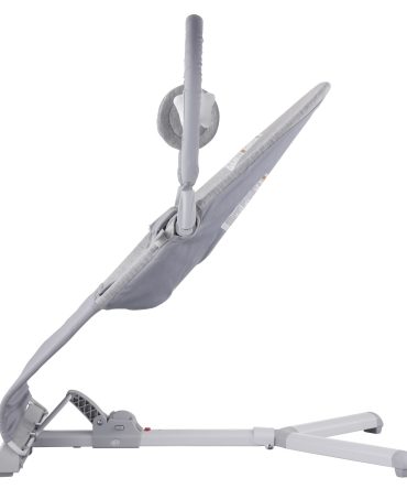 Baby Bouncer, Folding Bouncer Seat for Babies 0-9 Months, Newborn Bouncer Chair with 2 Reclining Angles & Rotatable Toy Bar, Portable Infant Rocker with Travel Bag for Indoor Outdoor, Light Gray