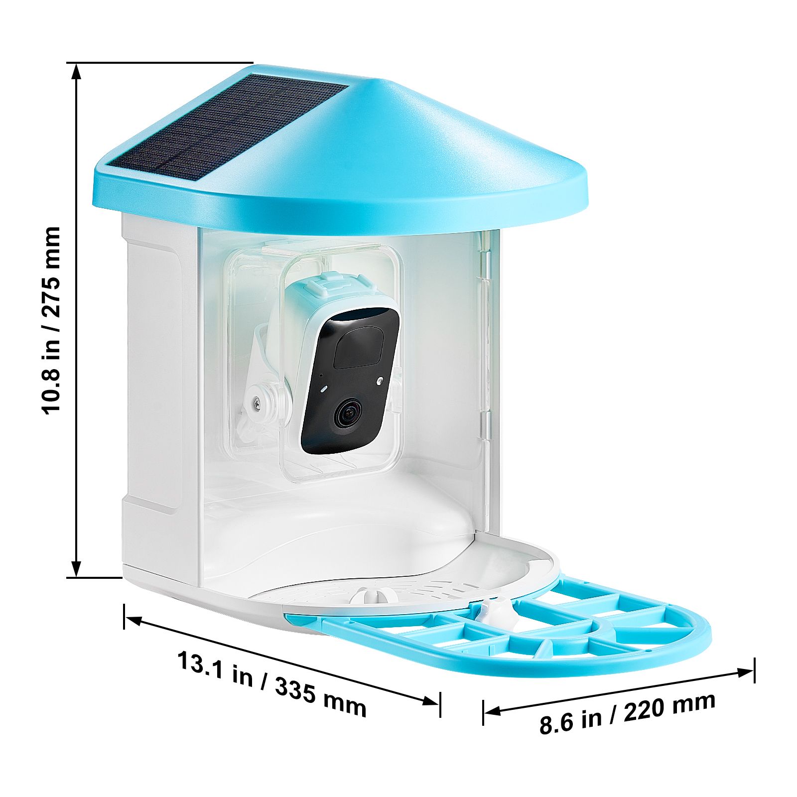 Smart Bird Feeder with Camera, 2K HD AI Identify 10000+ Bird Species, Solar-Powered Bird Watching Camera with Auto Capture & Instant Notify, Wireless Outdoor Gift for Bird Lover (3 Solar Panels) - Image 8