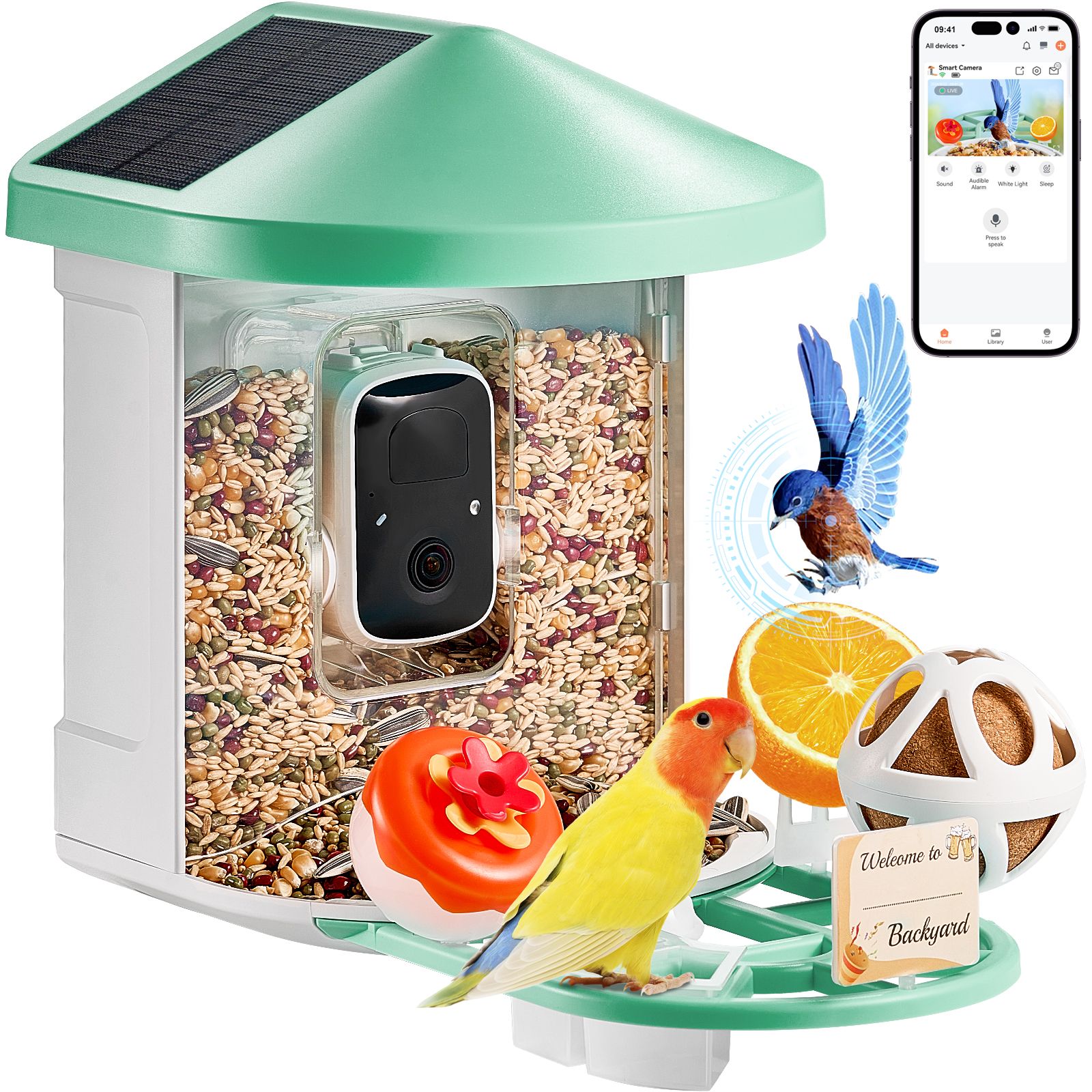 Smart Bird Feeder with Camera, 2K HD AI Identify 10000+ Bird Species, Solar-Powered Bird Watching Camera with Auto Capture & Instant Notify, Wireless Outdoor Gift for Bird Lover (2 Solar Panels) - Image 9