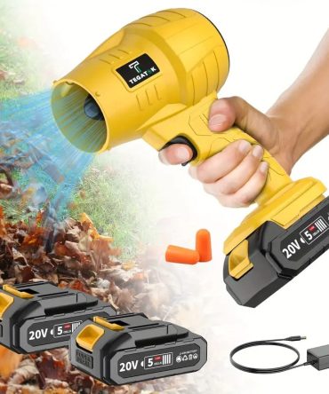 High Power Cordless Leaf Blower 20000RPM Turbo Jet Air Blower 20V Battery Operated Handheld Dust Snow Remover for Yard Lawn Driveway Home Outdoor Birthday Holiday Gift
