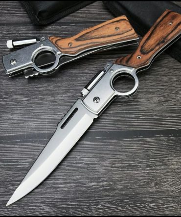 SurvivalReady Stainless Steel Tactical Knife with Ergonomic Grip