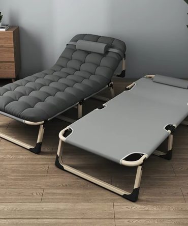 Heavy duty folding bed, camping bed with flip-up mattress (mattress included), portable guest bed, suitable for teenagers, adults, travel, garden, balcony, camping supplies