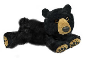 Ebony bear (black) --7" LYING