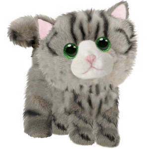 Fluffles kitty (grey) --7" long