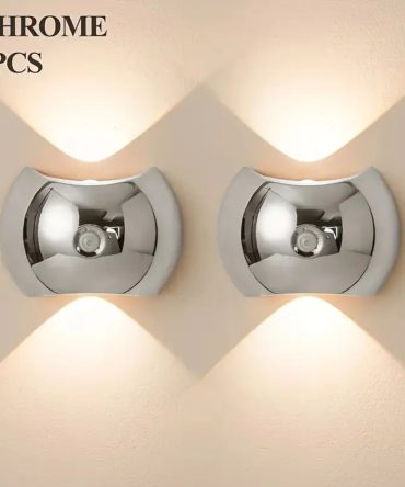 LED Modern Indoor Wall Light with Motion Sensor 3 Color Modes 2700K/4500K/6500K USB Rechargeable Magnetic Portable Wall Sconce for Living Room Bedroom 2 Packs
