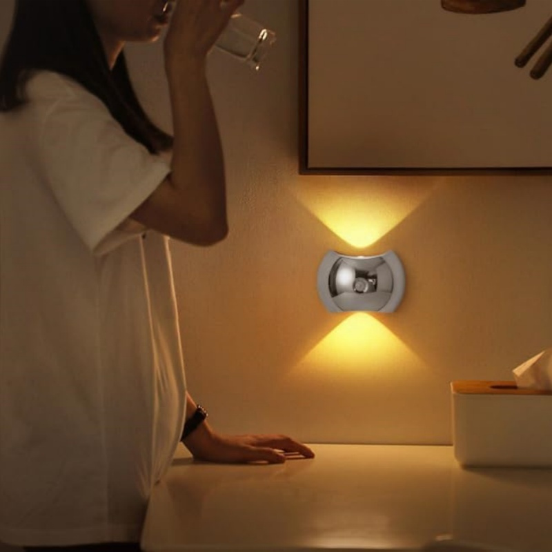 LED Modern Indoor Wall Light with Motion Sensor 3 Color Modes 2700K/4500K/6500K USB Rechargeable Magnetic Portable Wall Sconce for Living Room Bedroom 2 Packs - Image 8
