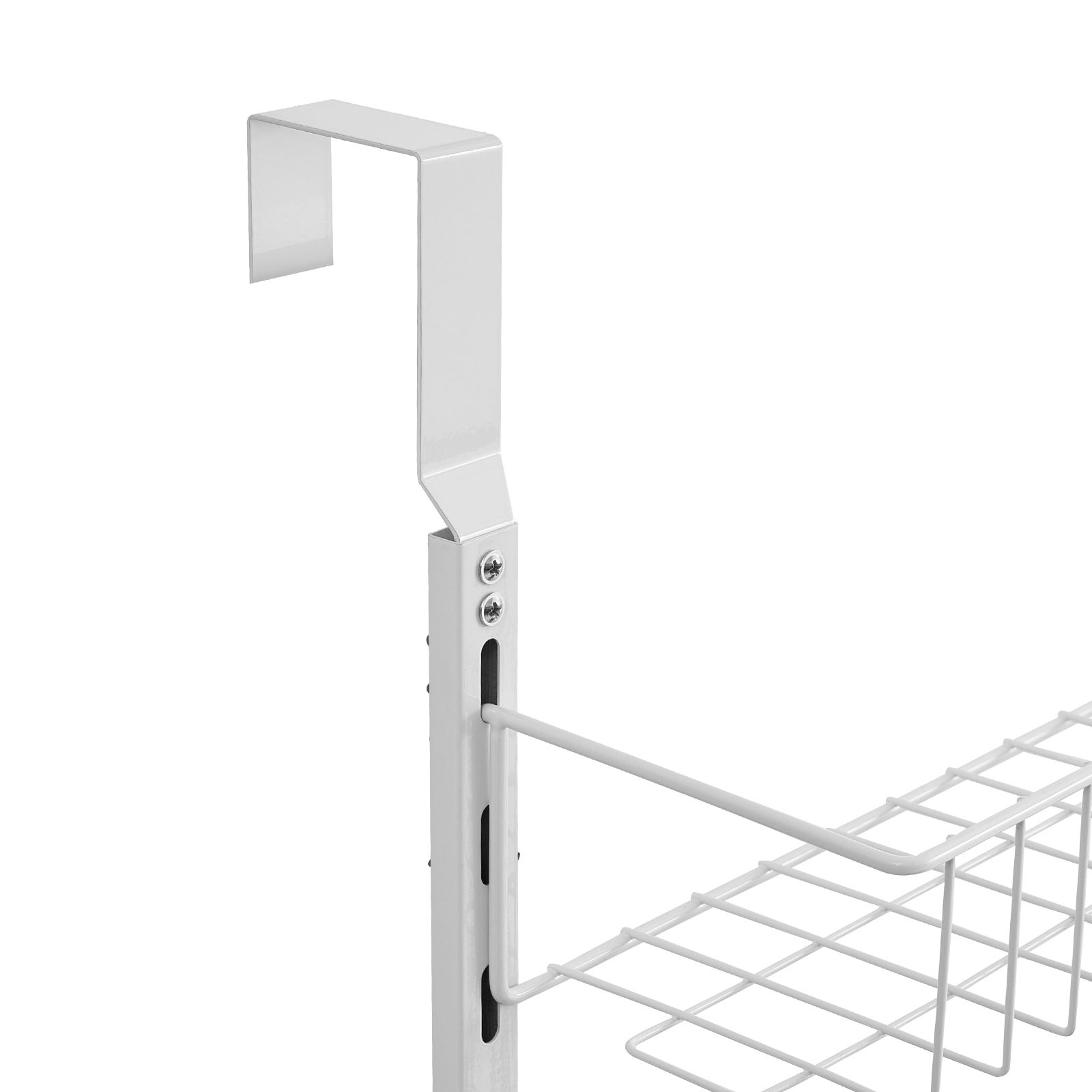 Over the Door Pantry Organizer, 6-Tier Pantry Organization and Storage, Heavy-Duty Steel Hanging Spice Rack, Adjustable Wall Seasoning Shelves, for Home Kitchen Laundry Room Bathroom, White - Image 3