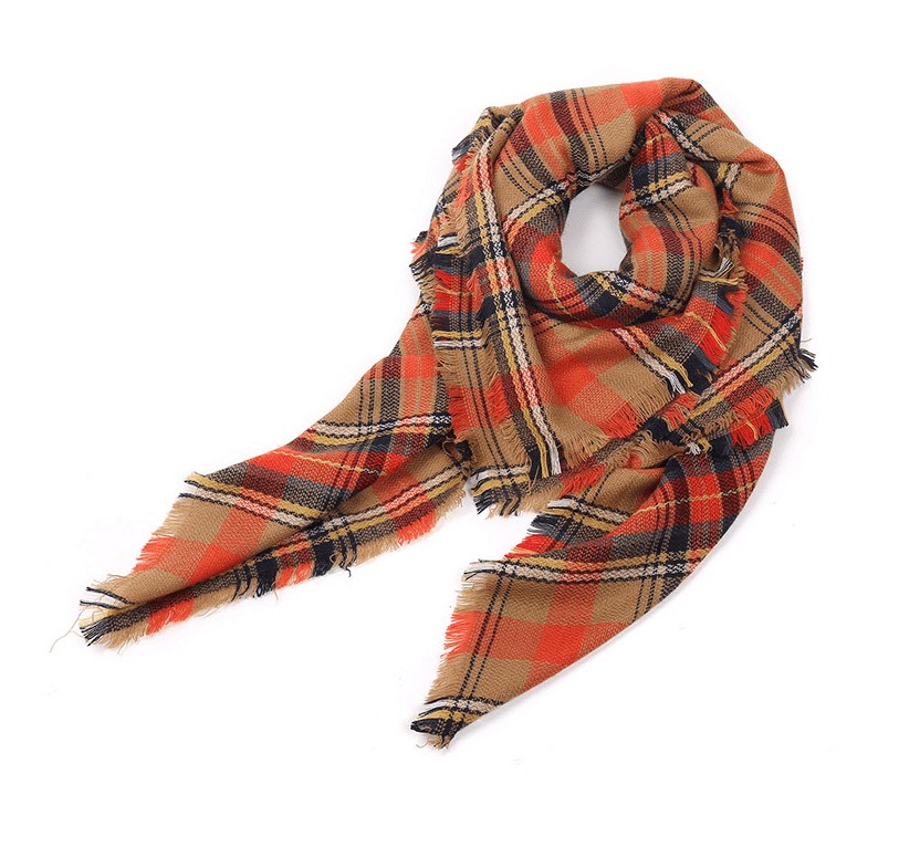 Womens Fall Winter Scarf Plaid Tassel Soft Warm Blanket Scarves Womens Shawl Wraps - Image 17