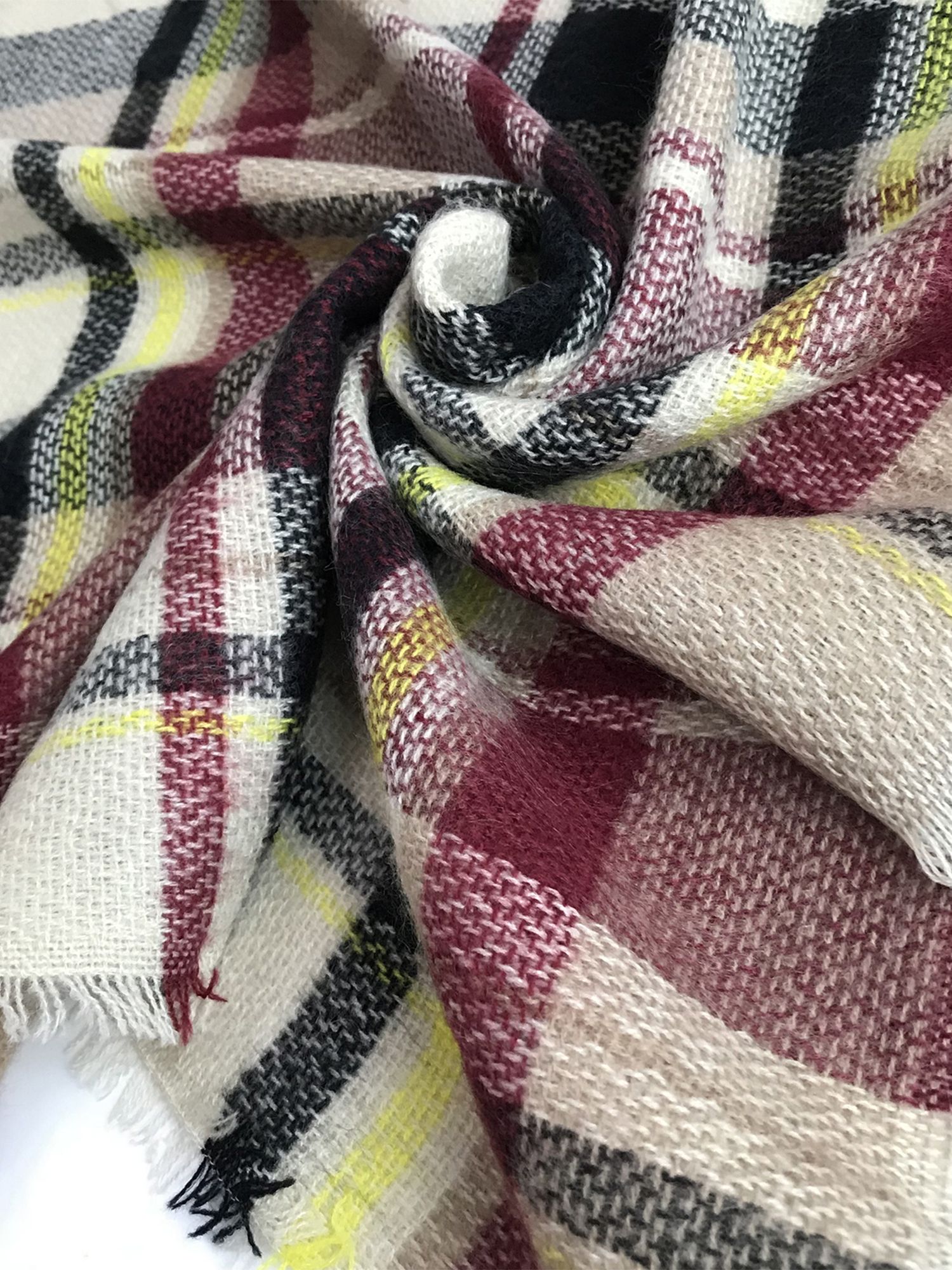 Womens Fall Winter Scarf Plaid Tassel Soft Warm Blanket Scarves Womens Shawl Wraps - Image 32