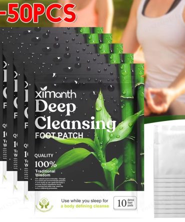 10-Piece Pack Detox Foot Patches Natural Herbal Mugwort Leaf Foot Patches Cleanse Toxins from Body and Feet Relieve Stress Aid Sleep