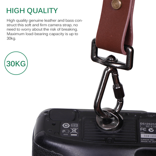 Genuine Leather Camera Shoulder Strap Adjustable - Image 4