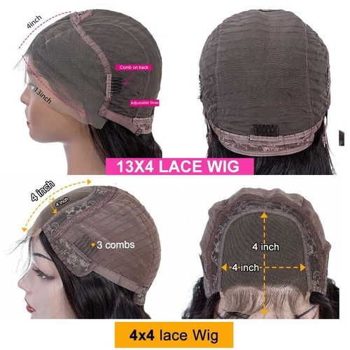 Deep Wave 180% Density 4x4 Short Bob 13x4 Lace Front Human Hair Wig - Image 6