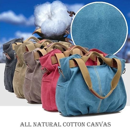 Canvas Satchel Handbag with Free RFID Case in 7 Colors - DUPLICATE - Image 9